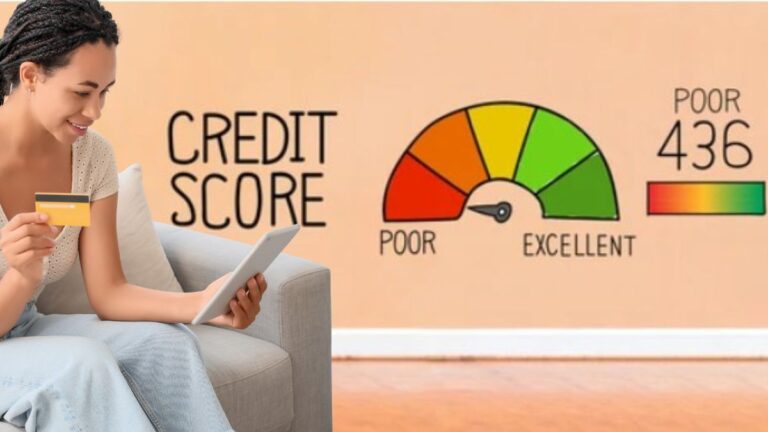 A women check credit scores and thinking about very poor credit scores.